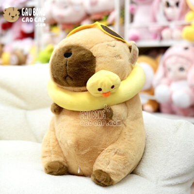 Gấu bông Capybara đeo phao